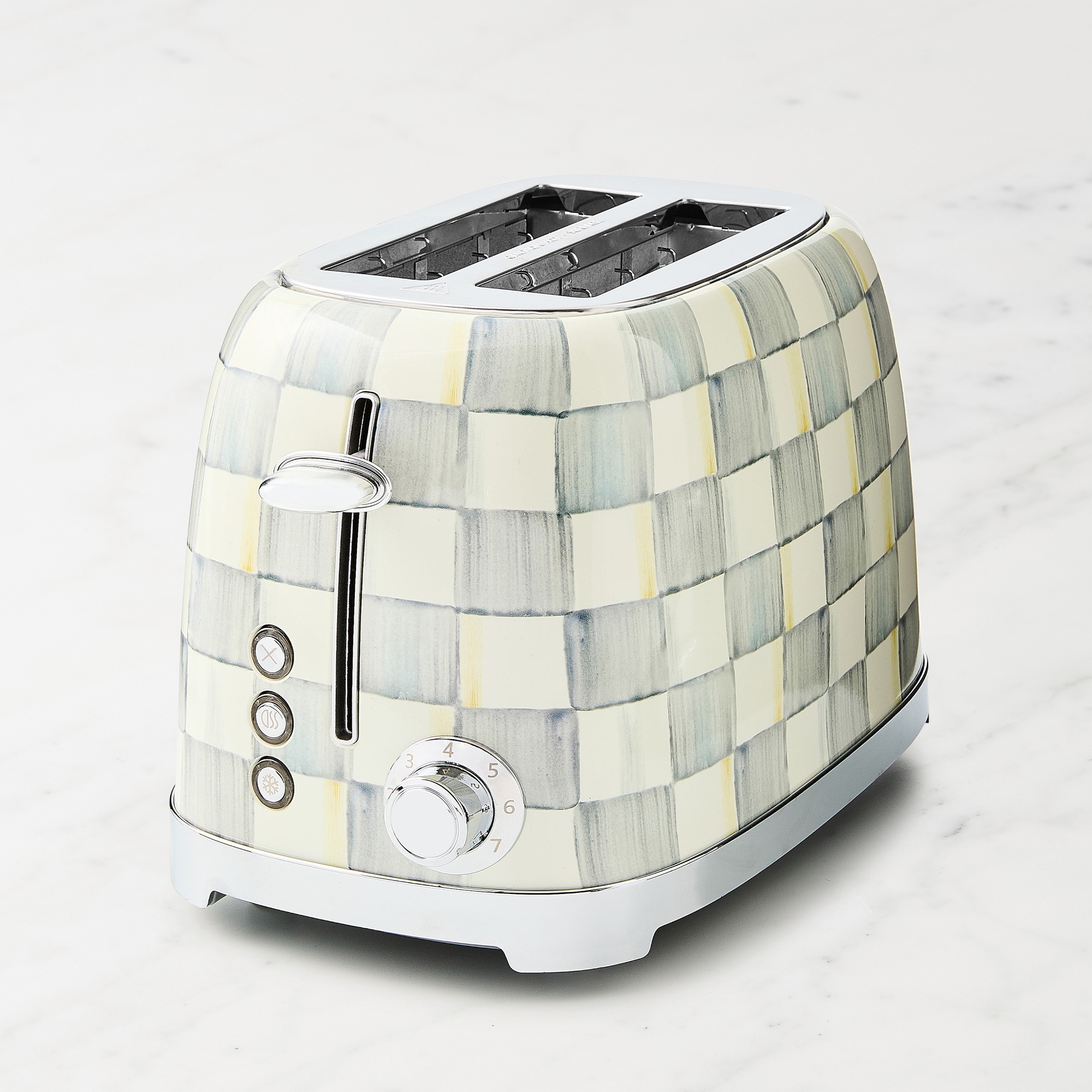 MacKenzie-Childs Sterling Check 2-Slice Toaster Simolary simolary.com