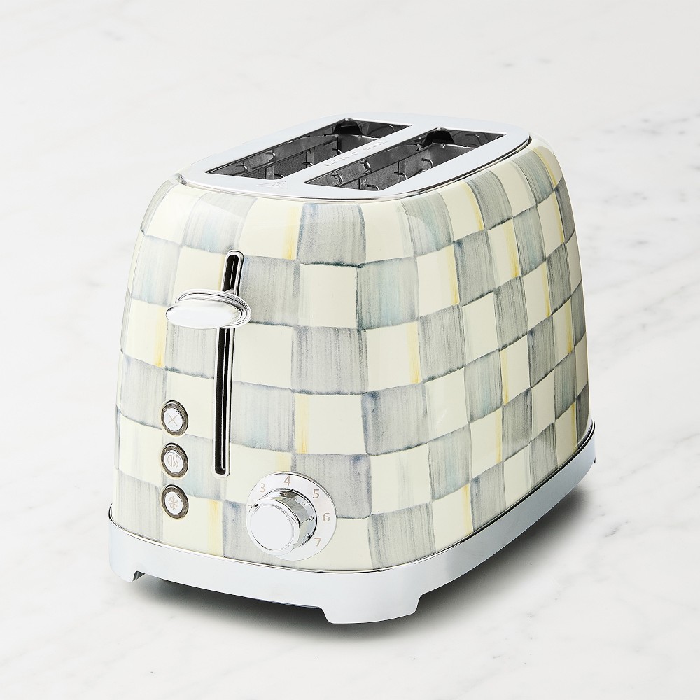 MacKenzie-Childs Sterling Check 2-Slice Toaster - Sterling Check
