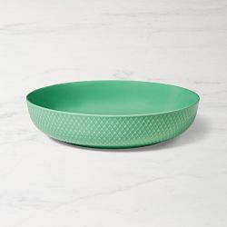 Lyngby Porcelain Rhombe Serving Bowl, Green