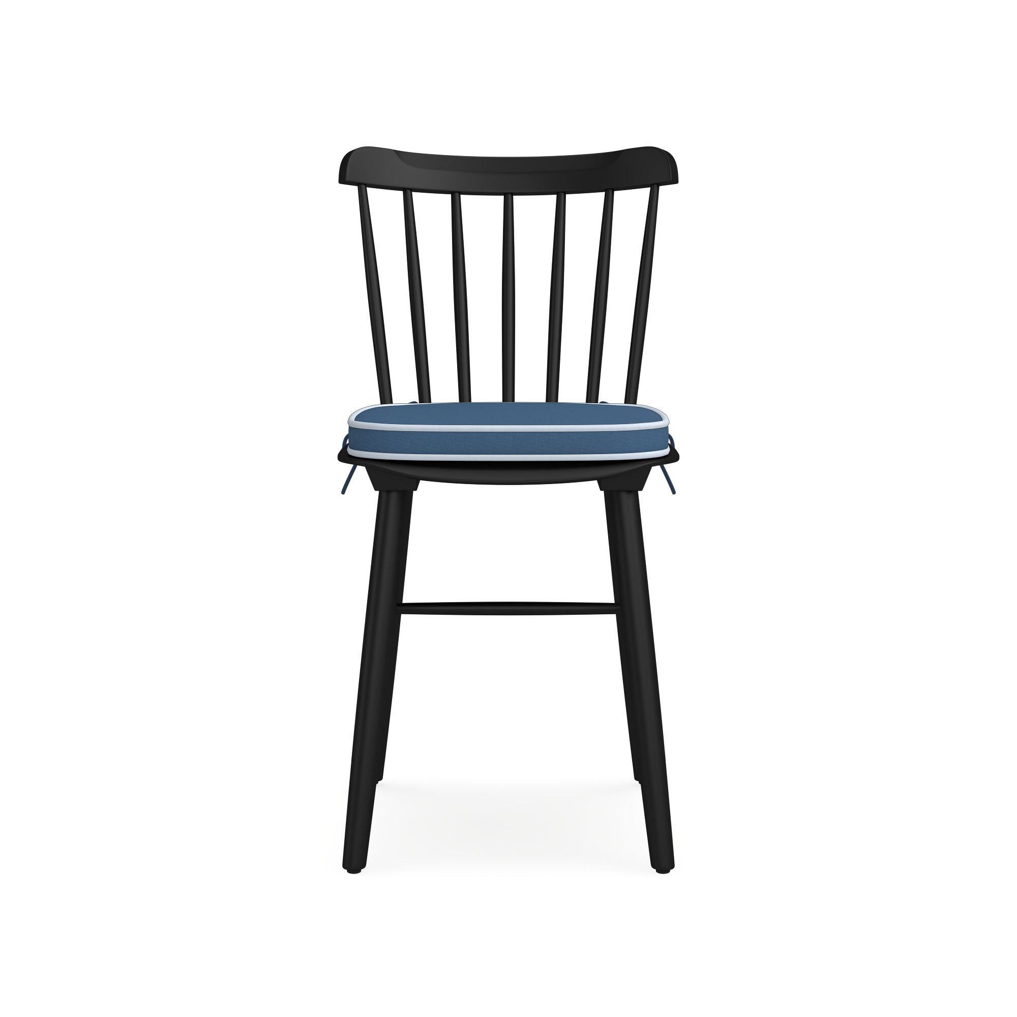 Sunbrella Performance Canvas, Denim Blue with Light Blue Piping