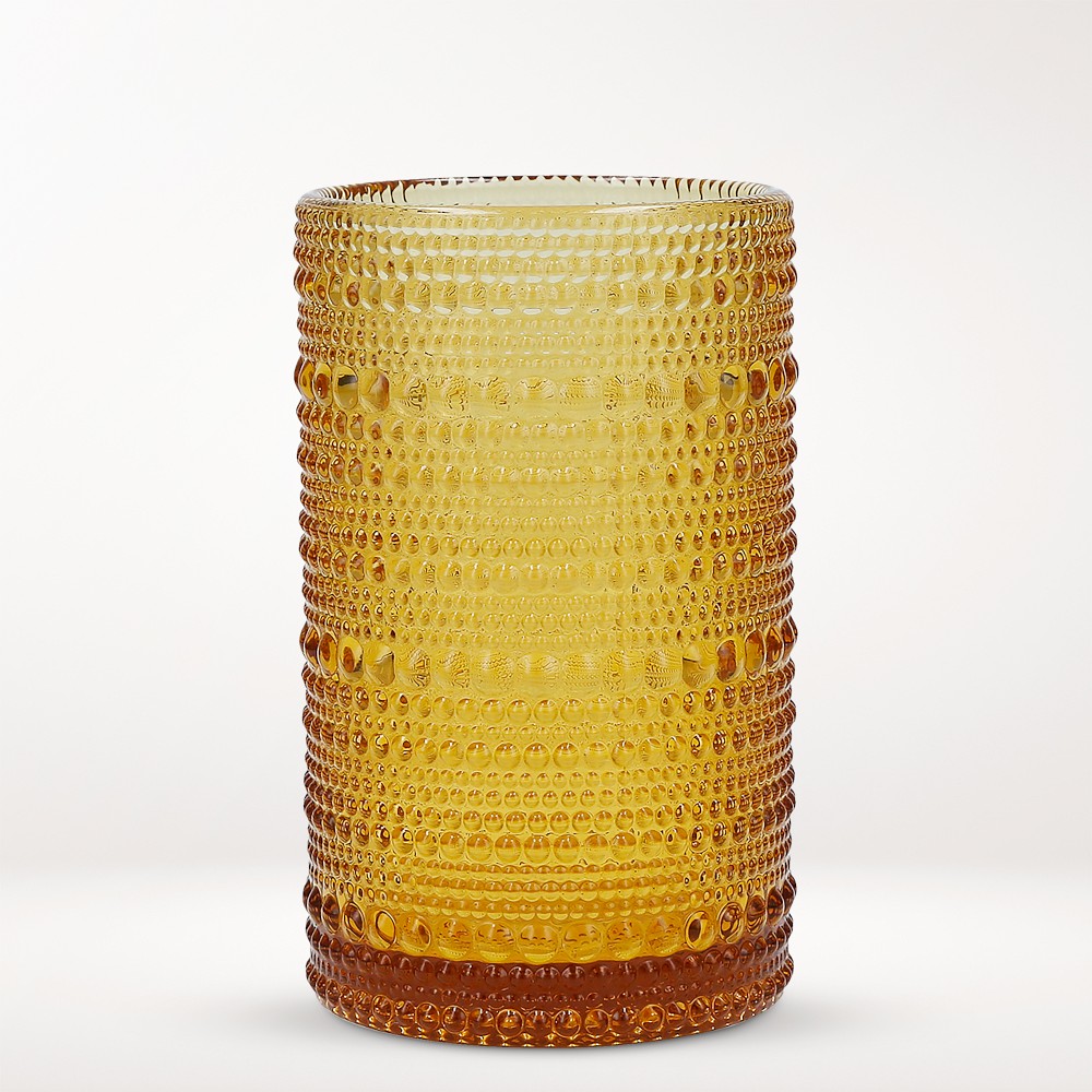 Fortessa Jupiter Tall Tumblers, 13-oz, Set of 6 - 13-oz, Set of 6, Amber