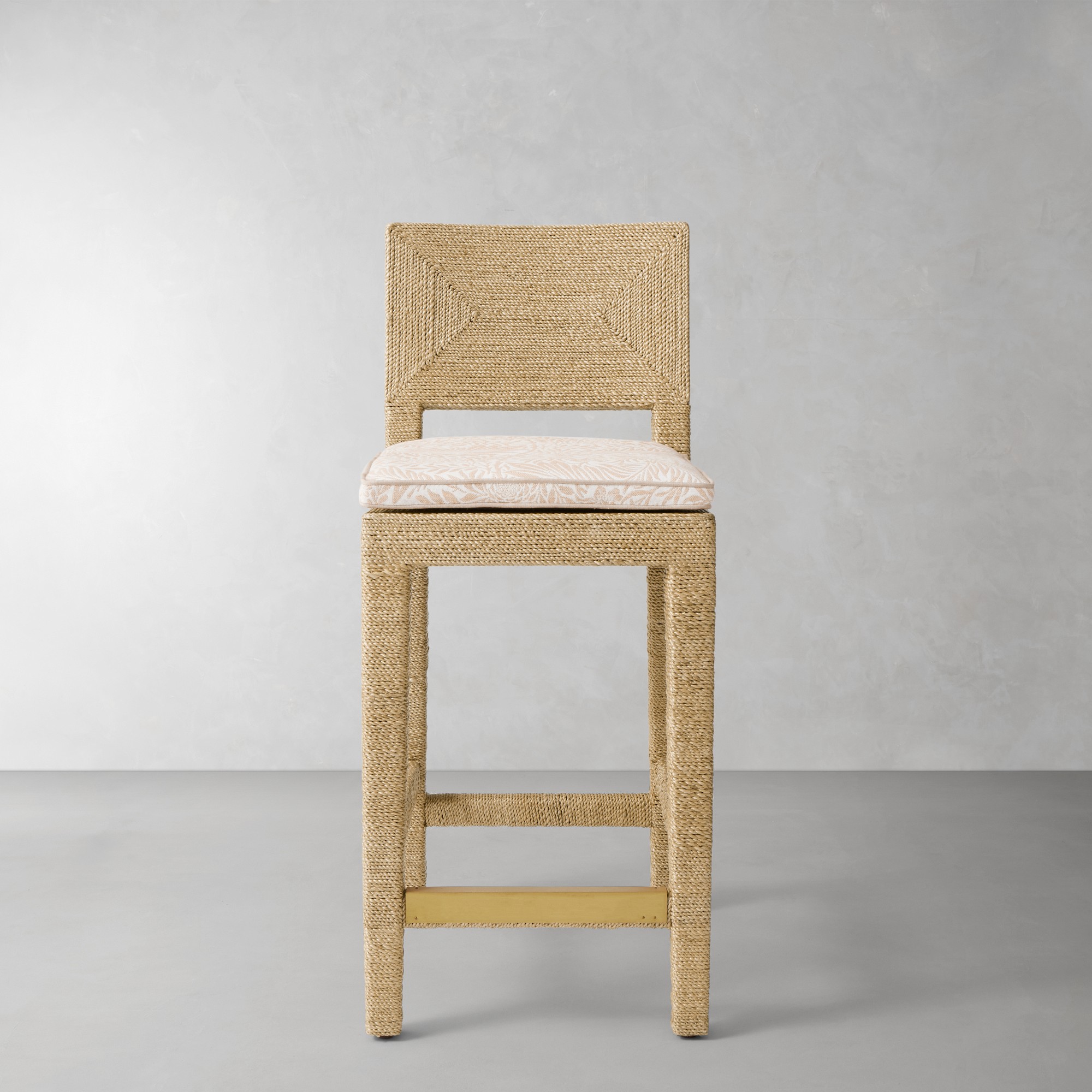 Morris & Co., Larkspur Natural with Flax Piping