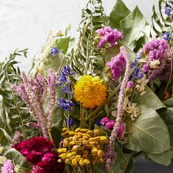 Bright Floral Spring Dried Wreath, 20"