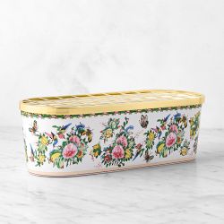 Famille Rose Rectangular Vase with Frog