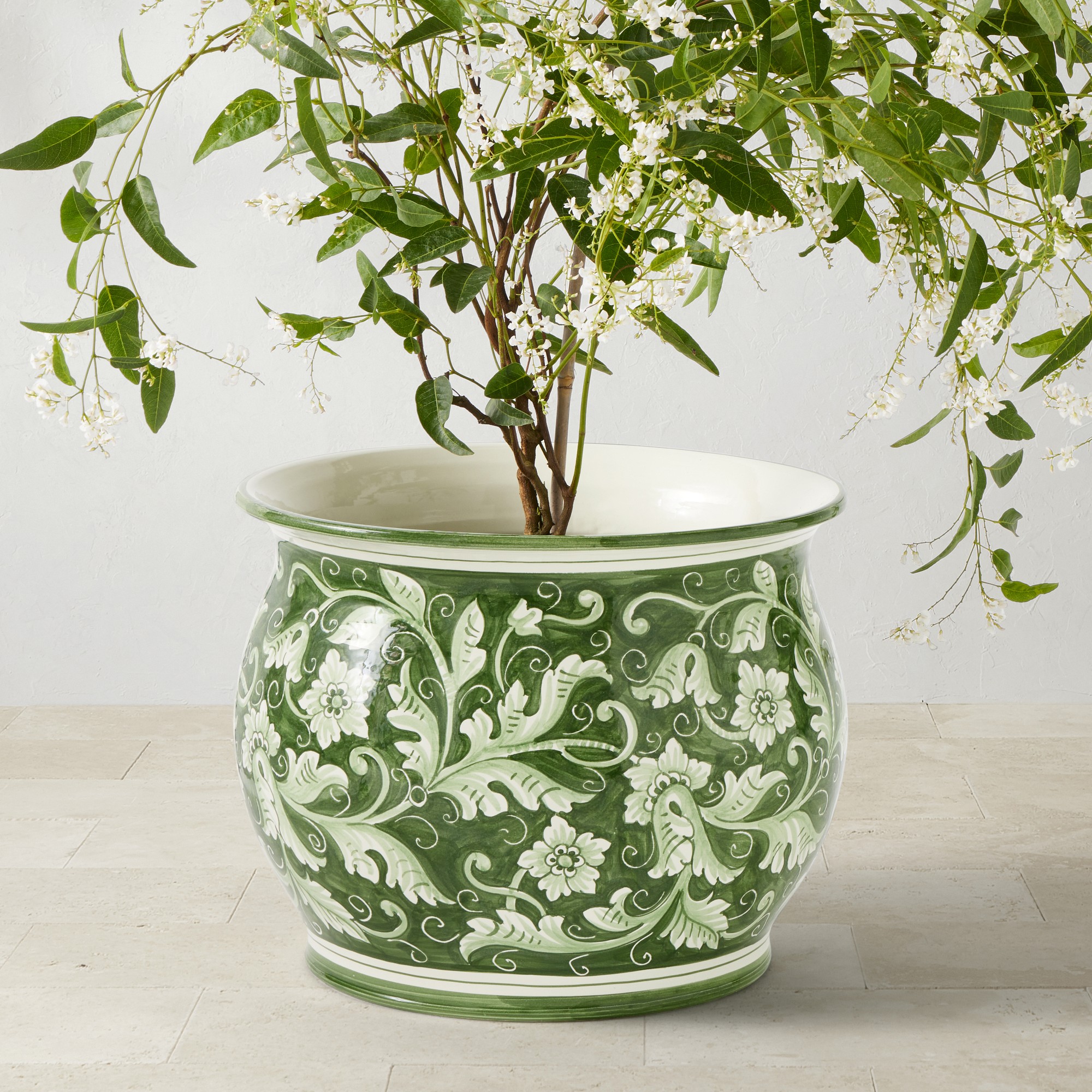 Italian Hand-Painted Tuscany Planter Simolary simolary.com