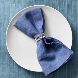 Silver Knot Napkin Rings, Set of 4
