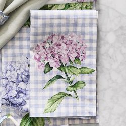 Hydrangea Gingham Napkins, Set of 4