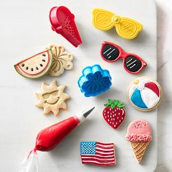 Williams Sonoma Summer Icons Impression Cookie Cutters, Set of 24