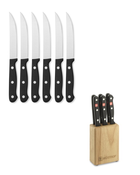 Wüsthof Gourmet 6-Piece Steak Knife Block Set | Williams Sonoma