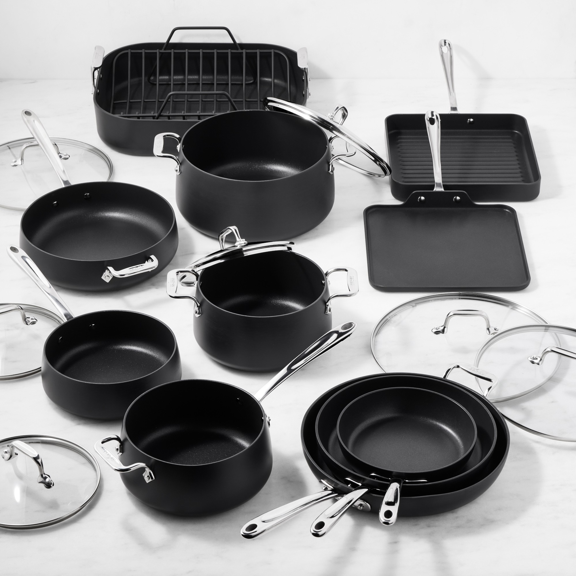 All-Clad HA1 Expert Nonstick 19-Piece Cookware Set Sansujyuku sansujyuku.com