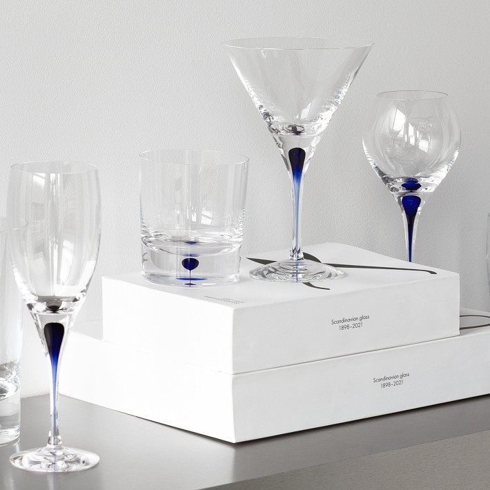 Orrefors Intermezzo Blue Martini Glass | Cocktail Glasses | Williams Sonoma