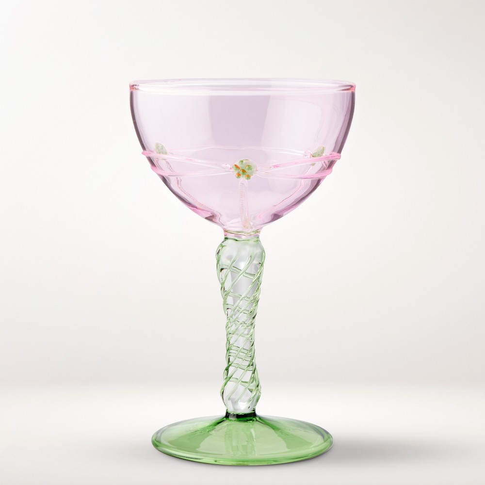 Famille Rose Coupe Glasses - Set of 2
