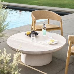 Livia Outdoor Fiberstone Nesting Coffee Tables (36"-72")