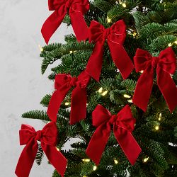 Red Bows with Wire Ties, Set of 6