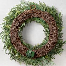 Balsam Hill Cedar Woods Pre-Lit Faux Wreath &amp; Garland