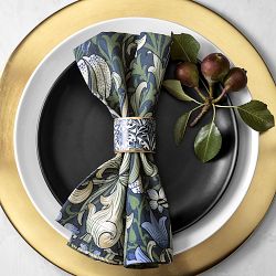 Morris &amp; Co. x Williams Sonoma Bluebell Napkin Rings, Set of 4