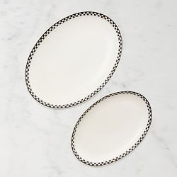 MacKenzie-Childs Everyday Stoneware Oval Platters, Set of 2