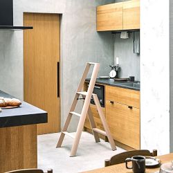 OPEN BOX: Lucano 3 Step Ladder Peach Brown