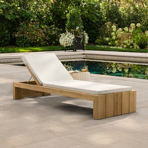 Larnaca Outdoor Teak Chaise | Patio Furniture | Williams Sonoma