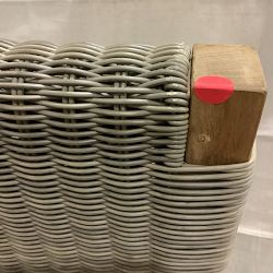 OPEN BOX: Larnaca Outdoor Teak x All Weather Weave Dining Side Chair, Natural