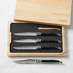 Laguiole en Aubrac Water Buffalo Horn Steak Knives, Set of 4