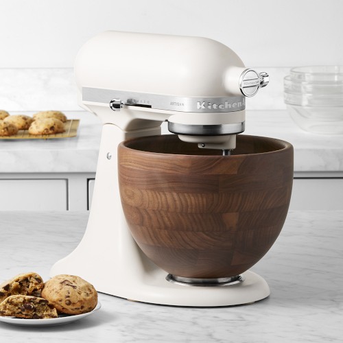 KitchenAid Porcelain Artisan Stand Mixer with Walnut Bowl, 5-qt Simolary simolary.com