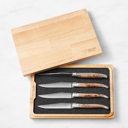 Laguiole en Aubrac Juniper Wood Steak Knives, Set of 4