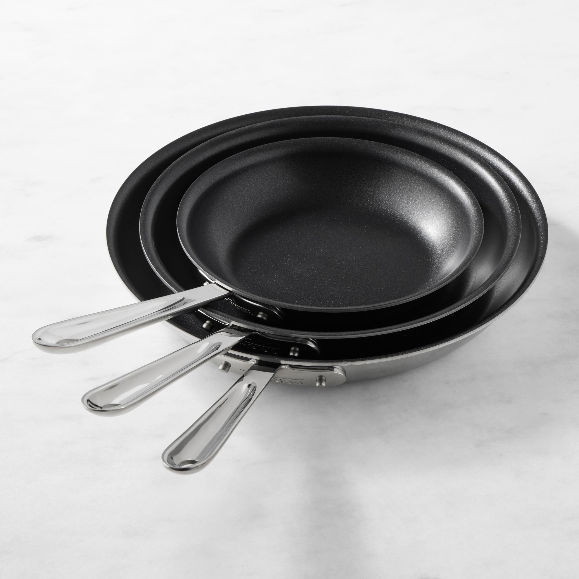 All-Clad D3 Triply Stainless-Steel Pro Nonstick Fry Pan, Set of 3 Sansujyuku sansujyuku.com