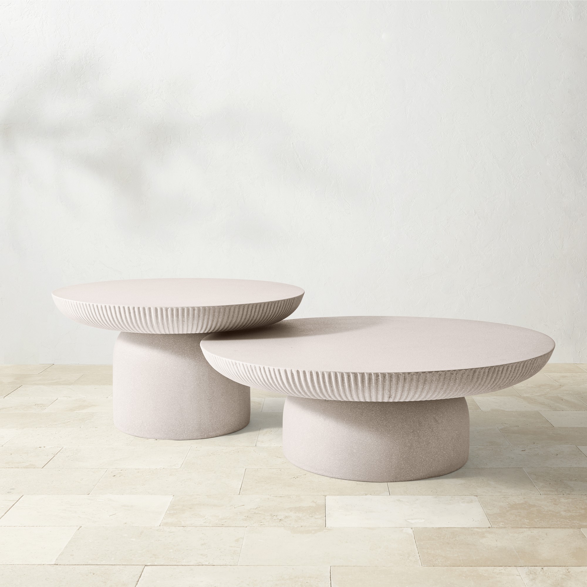 Livia Outdoor Fiberstone Nesting Coffee Tables (36″-72″) Simolary simolary.com
