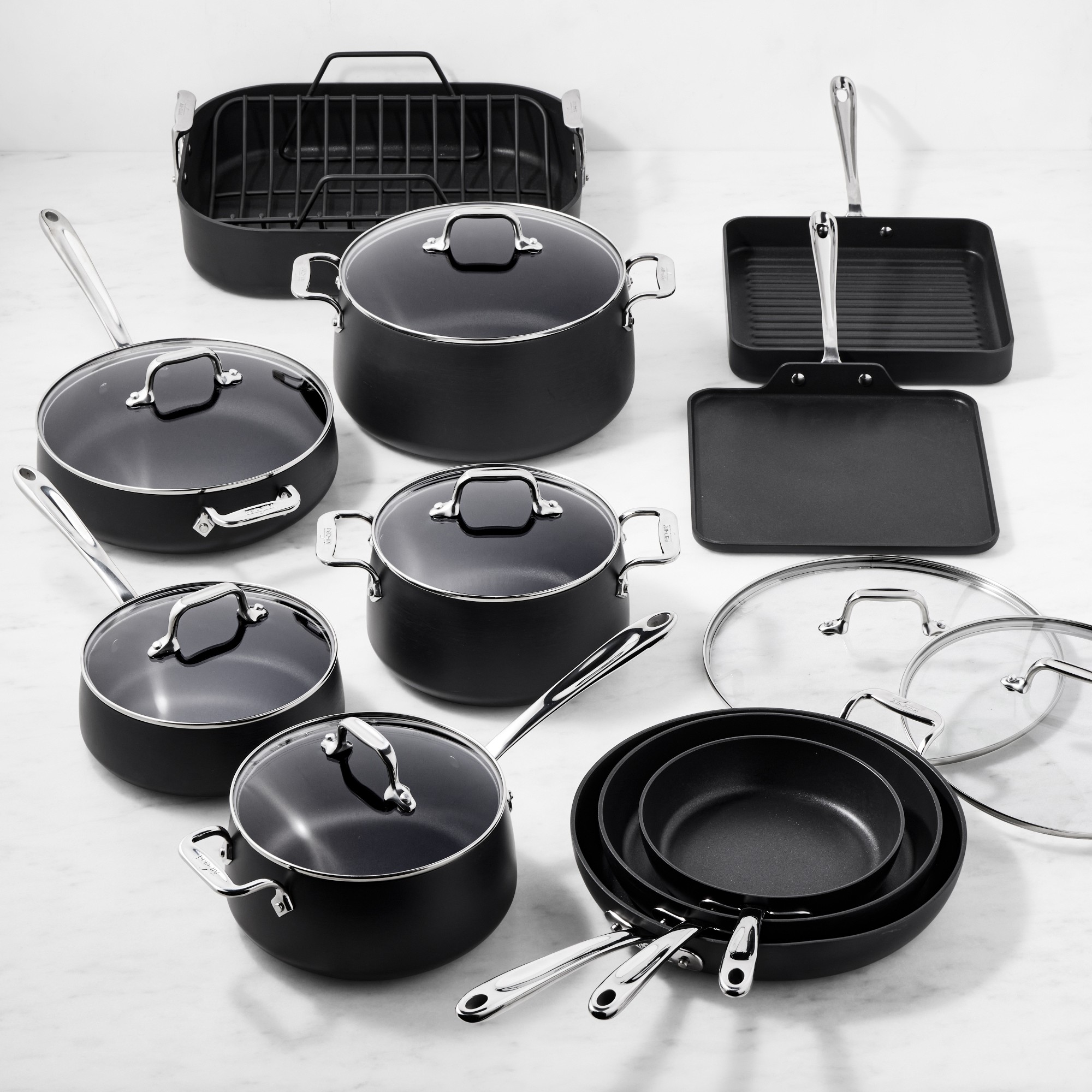 All-Clad HA1 Expert Nonstick 19-Piece Cookware Set Sansujyuku sansujyuku.com