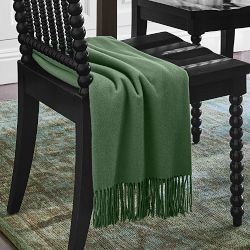 European Solid Cashmere Throw