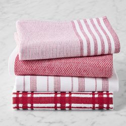 Williams Sonoma Multi-Pack Absorbent Towels, Set of 4, Claret Red