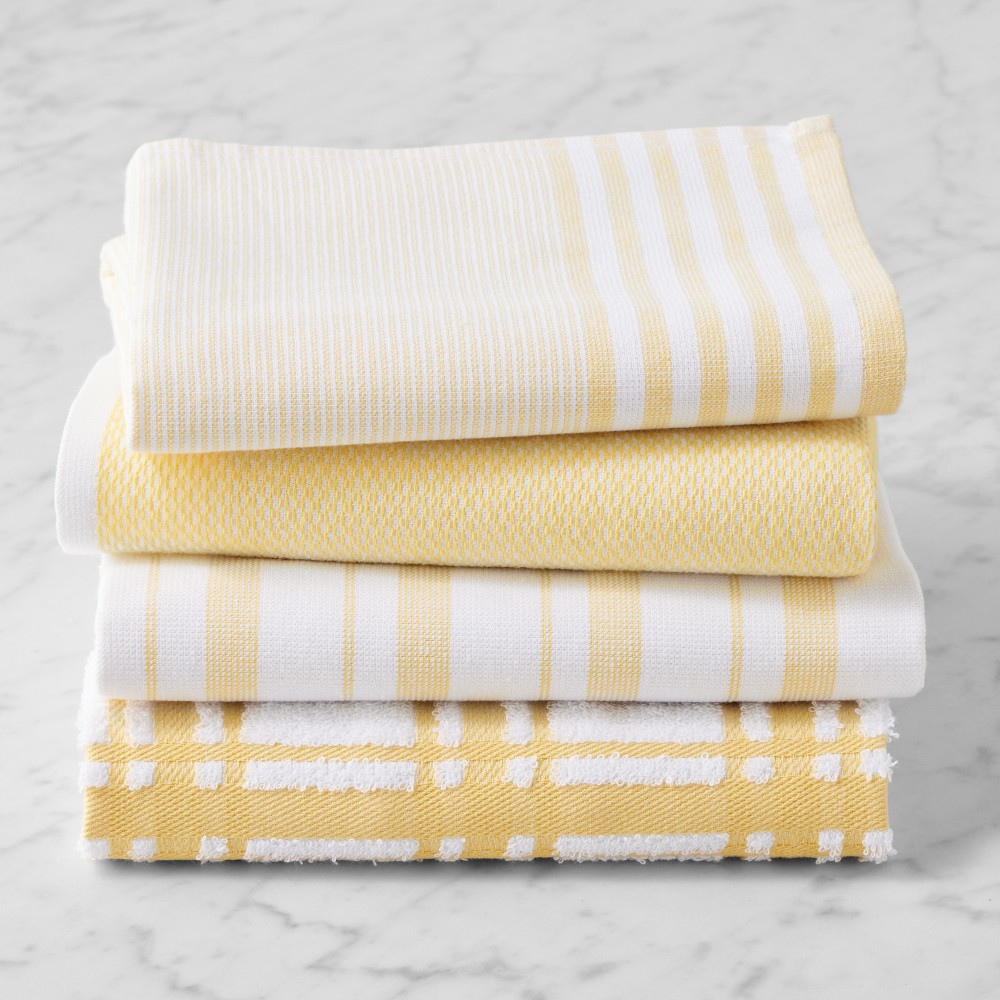 Williams Sonoma Super-Absorbent Towels - Set of 4, Lemon Yellow
