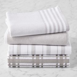 Williams Sonoma Multi-Pack Absorbent Towels, Set of 4, Drizzle Grey