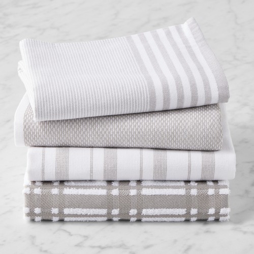 Williams Sonoma Multi-Pack Absorbent Towels, Set of 4, Drizzle Grey
