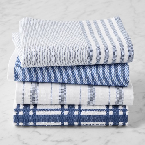 Williams Sonoma Multi-Pack Absorbent Towels, Set of 4, Bright Blue