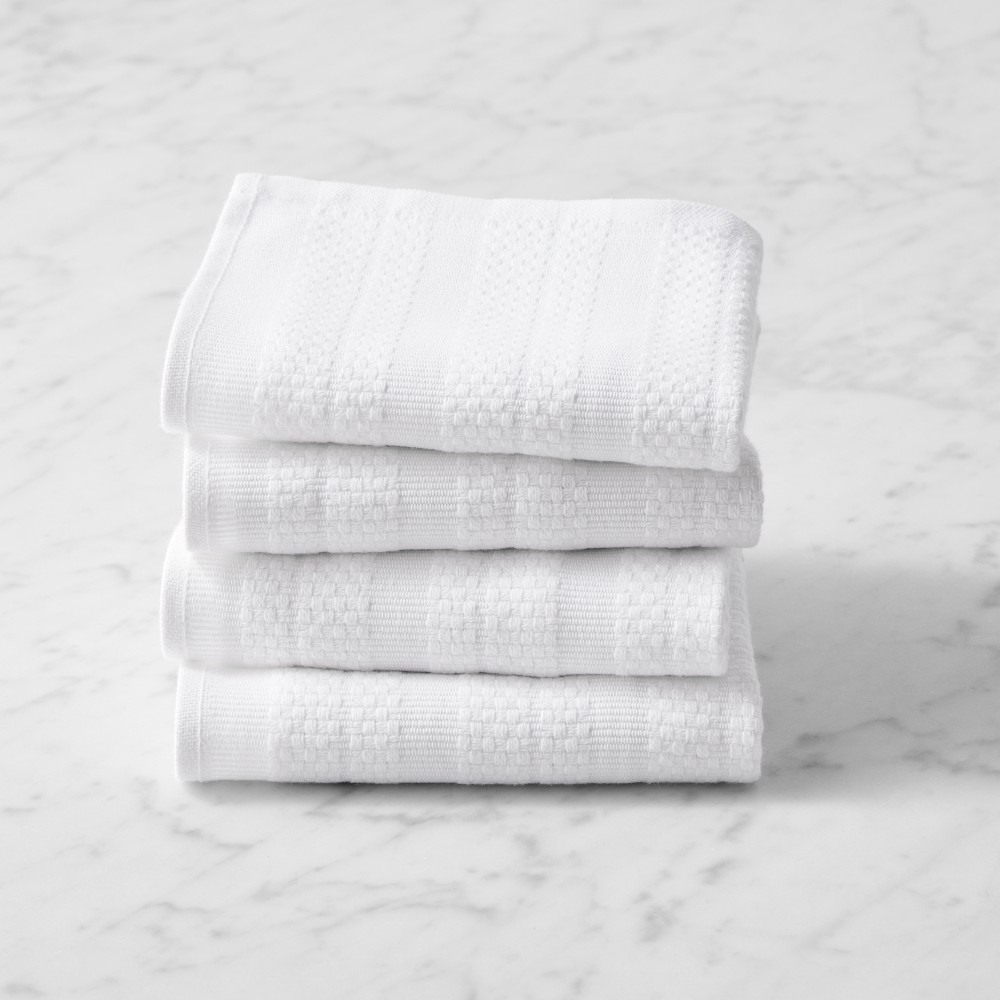 Williams Sonoma Classic Striped Dishcloths - Set of 8, White