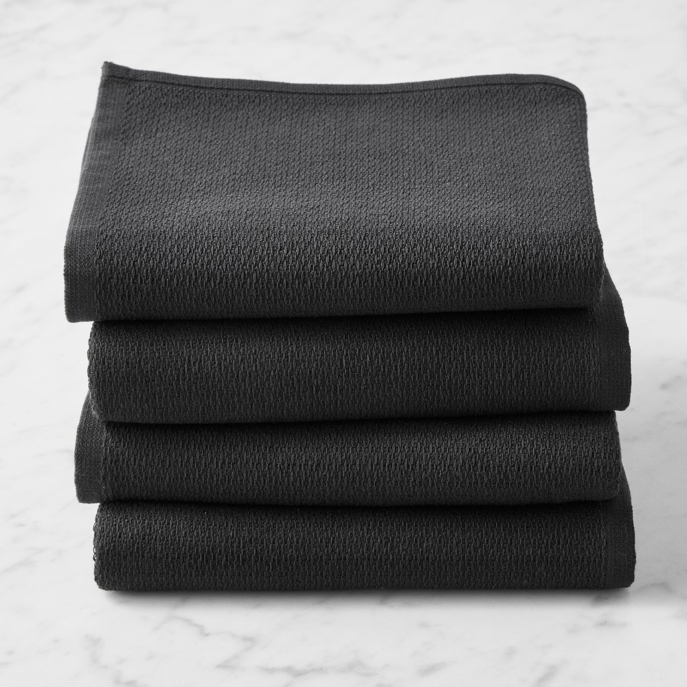 Williams Sonoma All Purpose Towels - Set of 4, Jet Black