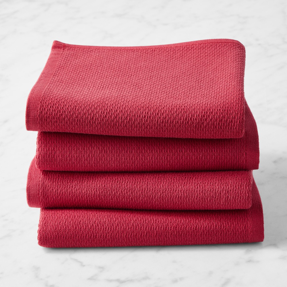 Williams Sonoma All Purpose Towels - Set of 4, Claret Red