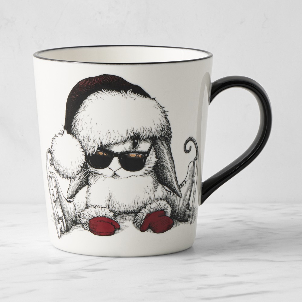 Rory Dobner x Williams Sonoma Holiday Bunny and Mouse Mug - Set of 2