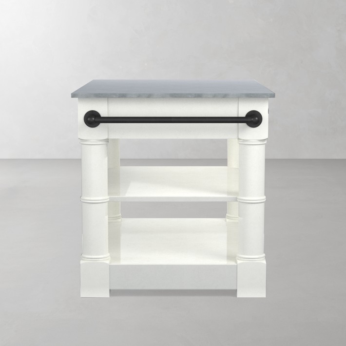 Barrelson Single Italian Basalt Top Kitchen Island | Williams Sonoma