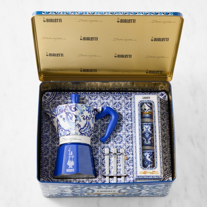 Bialetti Moka Dolce & Gabbana Gift Set Blu | Williams Sonoma