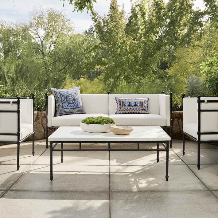 Calistoga Outdoor Fiberstone Coffee Table 48