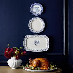 English Floral Rectangular Platter