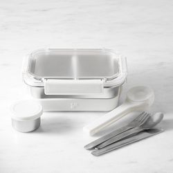 Hold Everything Perfect Lunch Container with Flatware Set and Sauce Container