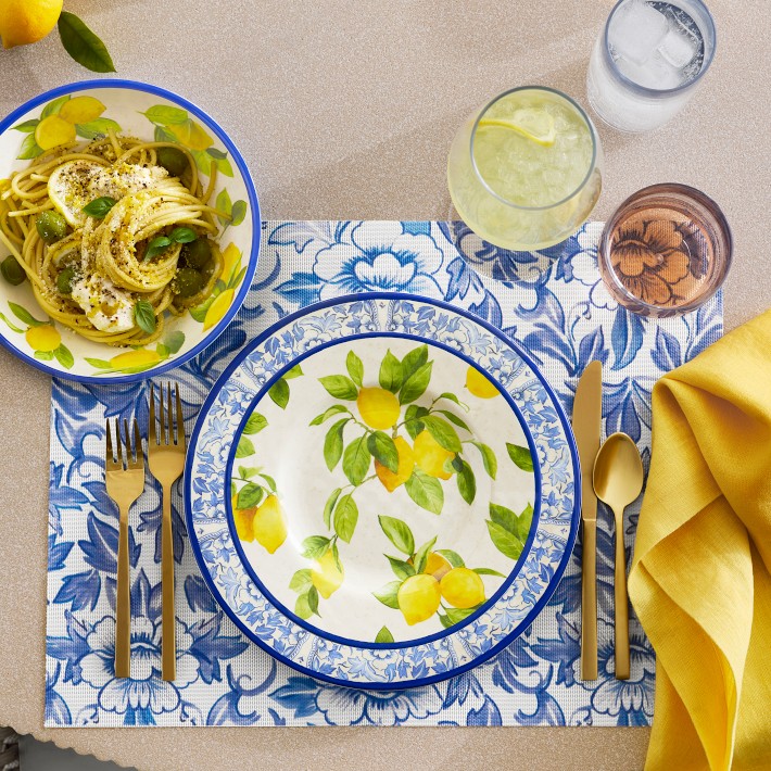 Lemon Outdoor Melamine Salad Plates | Williams Sonoma