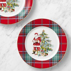 Red Tartan Salad Plates