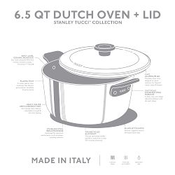 GreenPan™ Stanley Tucci™ Ceramic Nonstick Dutch Oven, 6.5-Qt, Marino Blue