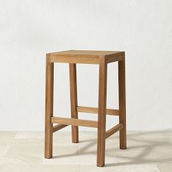 Larnaca Teak Backless Bar Stool