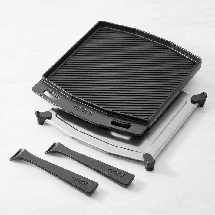 Ooni Cast Iron Dual Sided Grizzler with Trivet | Williams Sonoma